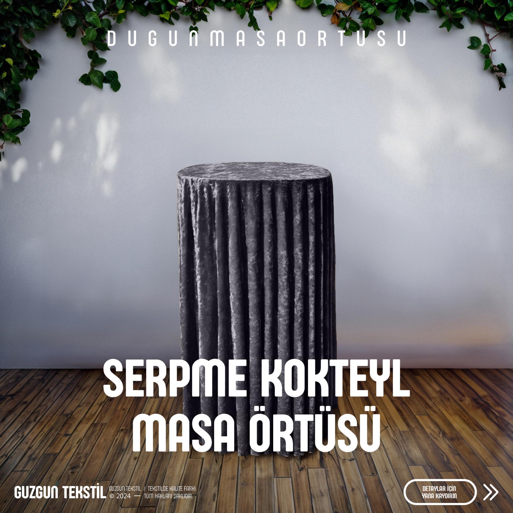 Serpme Bistro Masa Örtüsü - Antrasit