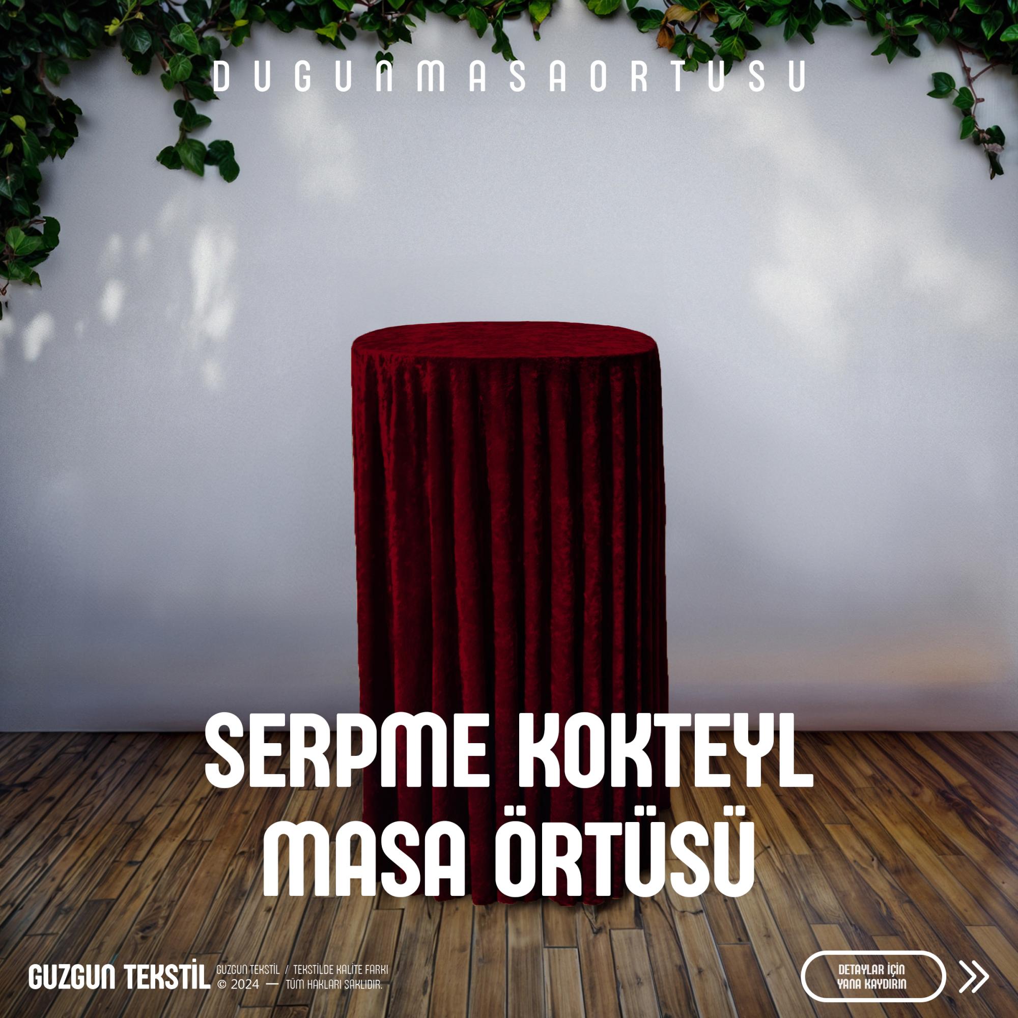 Serpme Bistro Masa Örtüsü - Bordo