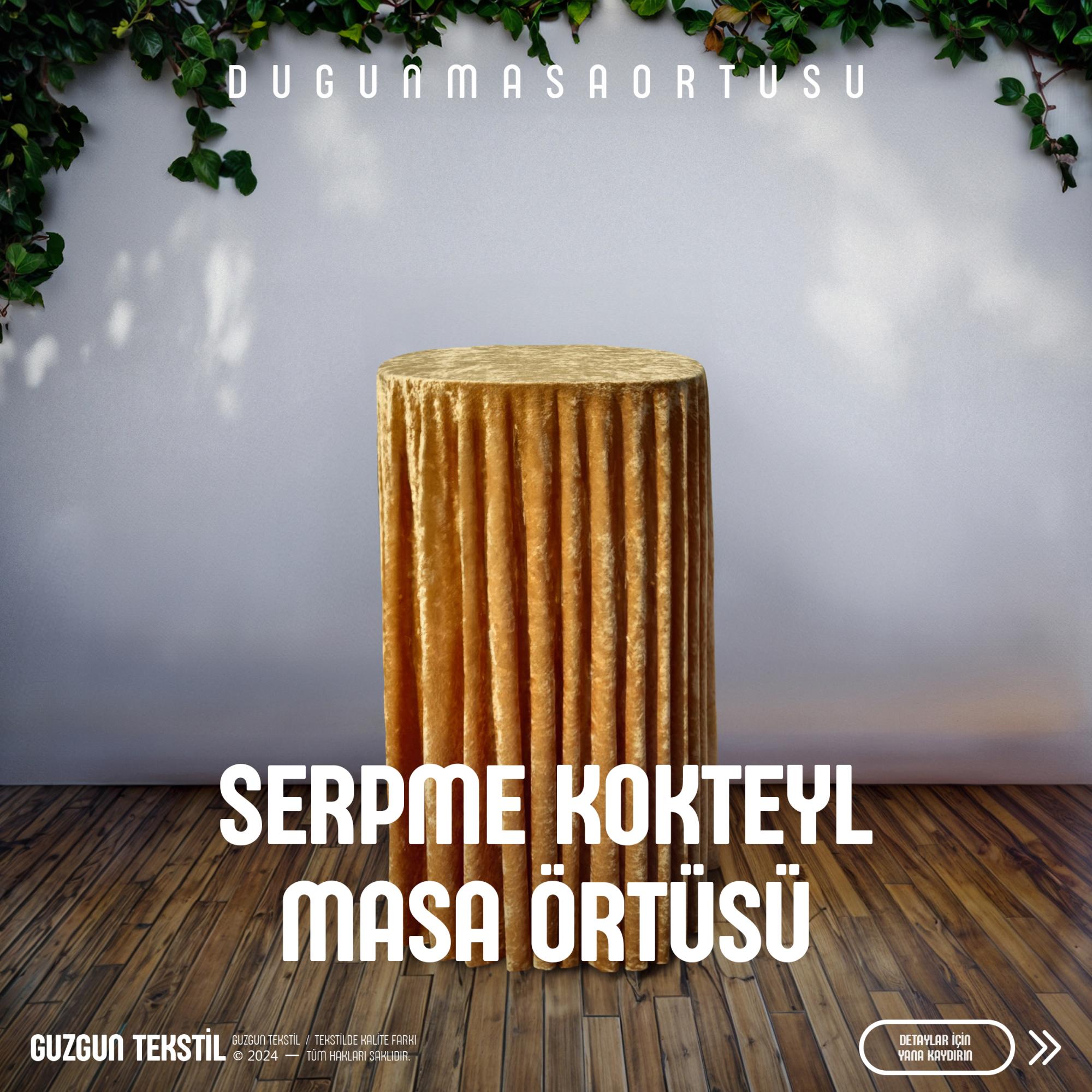 Serpme Bistro Masa Örtüsü - Gold