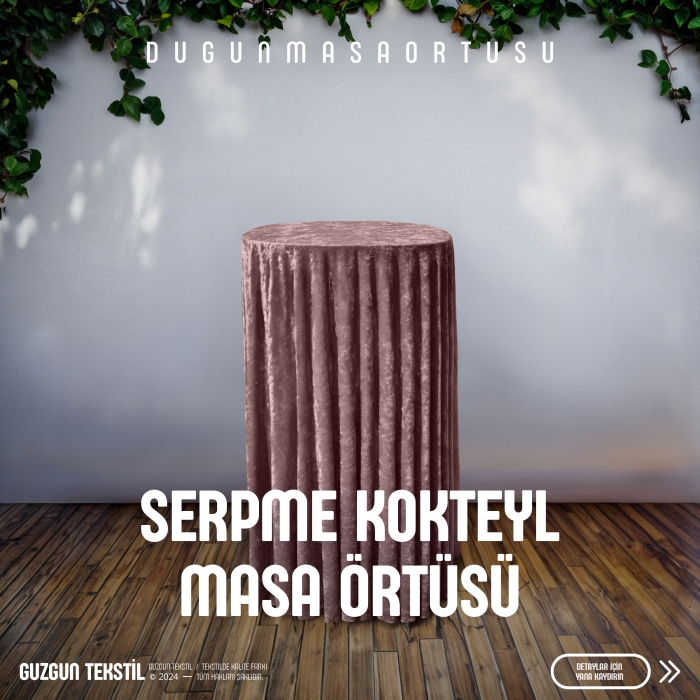 Serpme Bistro Masa Örtüsü - Gül Kurusu