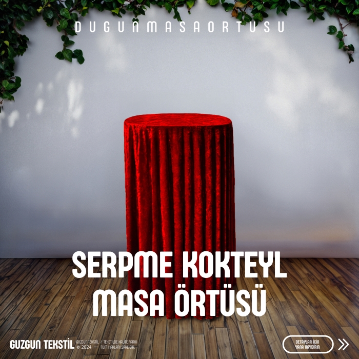Serpme Bistro Masa Örtüsü - Kırmızı
