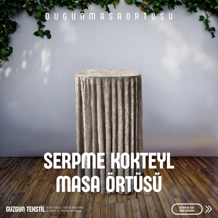 Serpme Bistro Masa Örtüsü - Krem