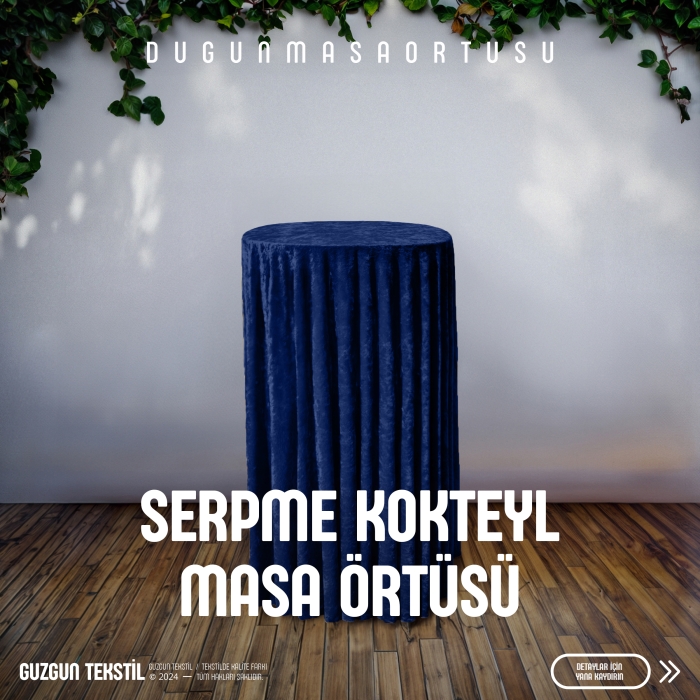 Serpme Bistro Masa Örtüsü - Lacivert