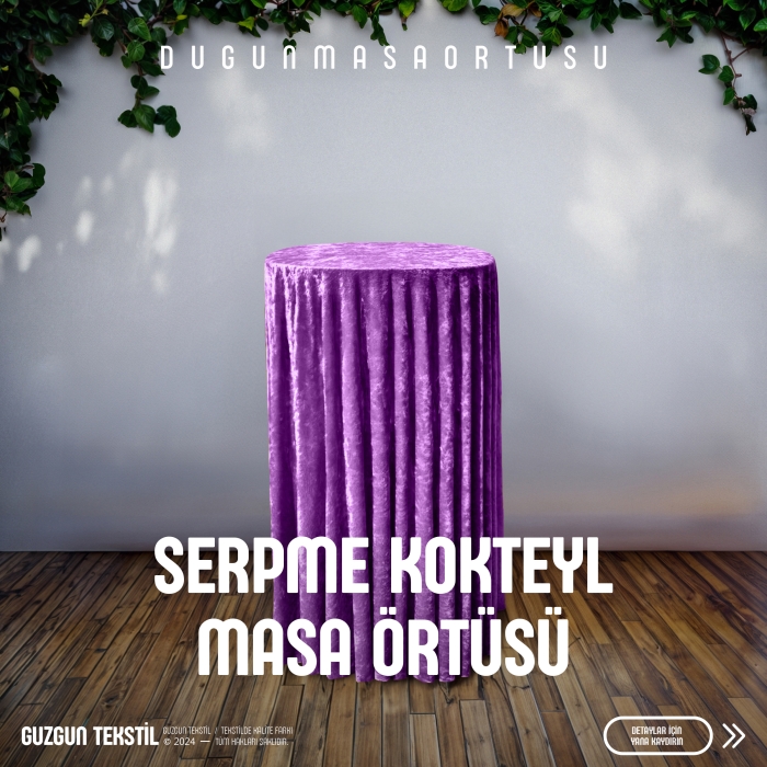 Serpme Bistro Masa Örtüsü - Lila