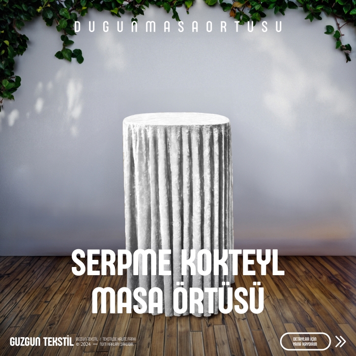 Serpme Bistro Masa Örtüsü - Optik Beyaz