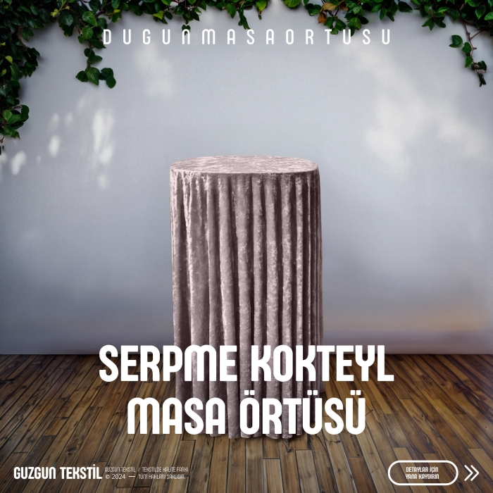 Serpme Bistro Masa Örtüsü - Pudra