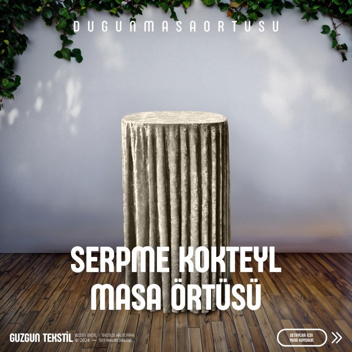 Serpme Bistro Masa Örtüsü - Taş