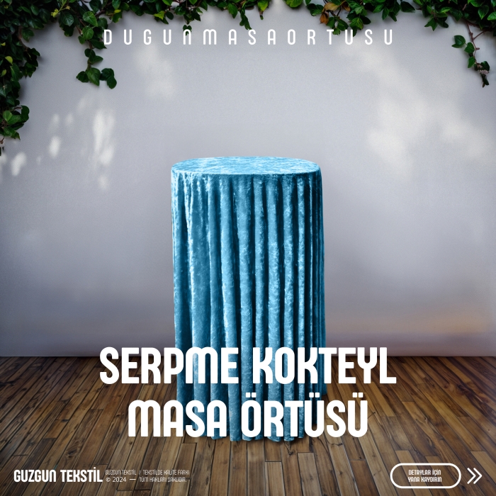 Serpme Bistro Masa Örtüsü - Turkuaz