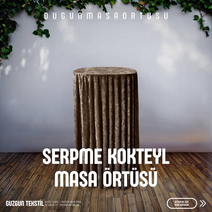 Serpme Bistro Masa Örtüsü - Vizon