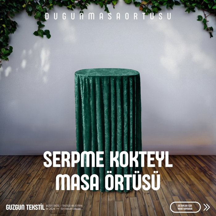 Serpme Bistro Masa Örtüsü - Zümrüt